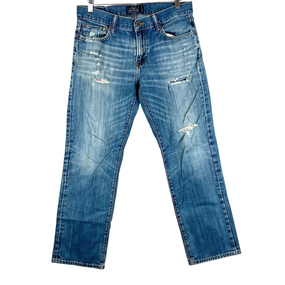 Lucky Brand Jeans Men 32x30 Blue 121 Heritage Slim Straight Candiani Thrasher